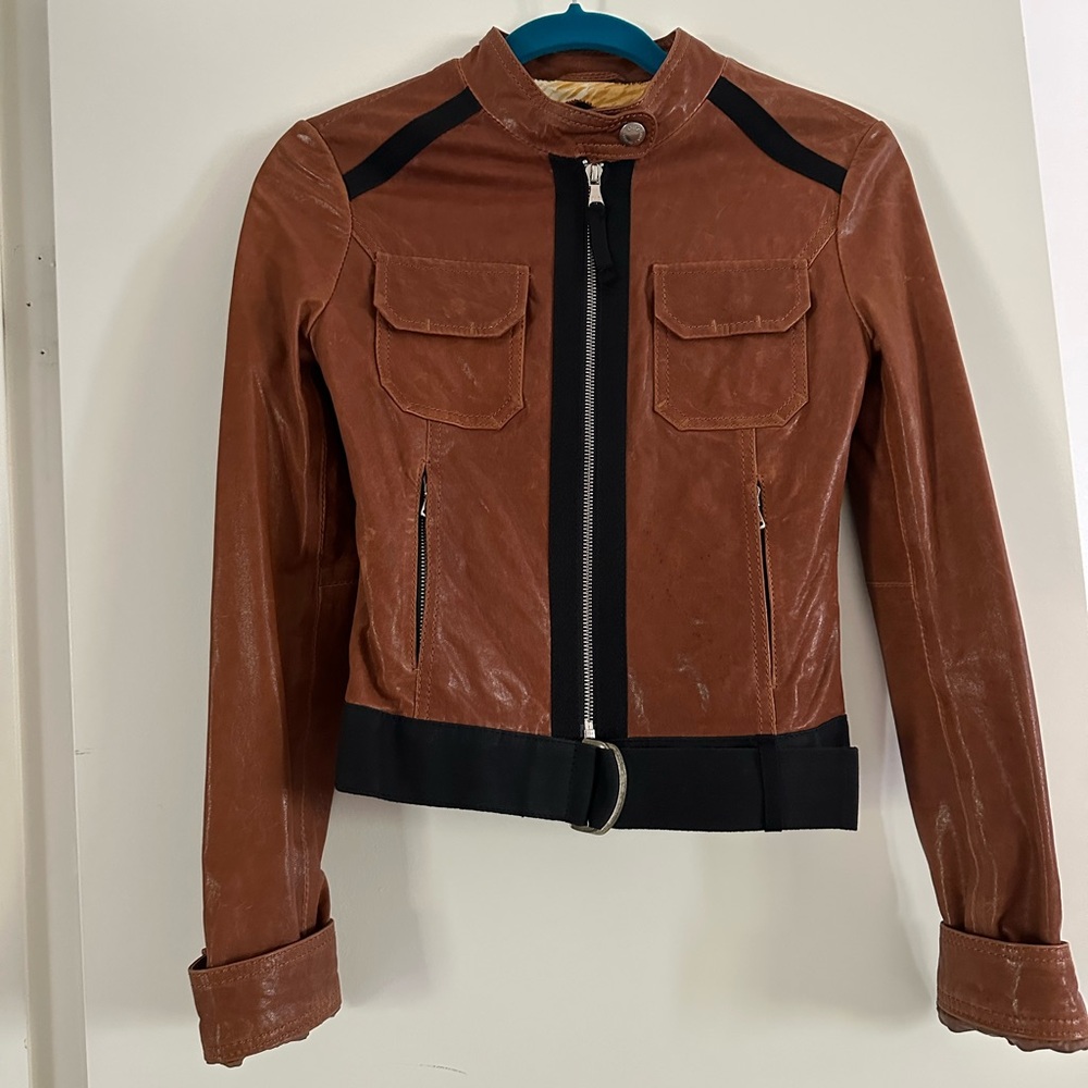 Dolce and gabana leather jacket